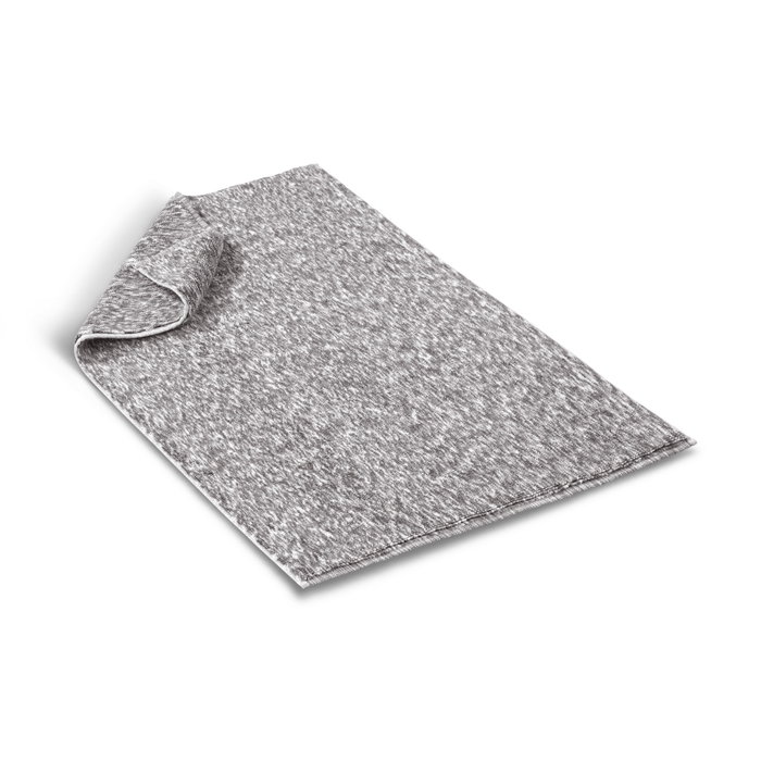 Mijölnir Alfombrilla de Baño de Algodón 60 x 90 cm Gris Oscuro y Blanco